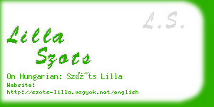 lilla szots business card